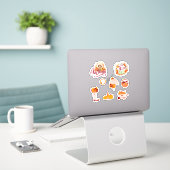 Hallo Fall - Custom Cut Vinyl Sticker (Laptop auf Schreibtisch)