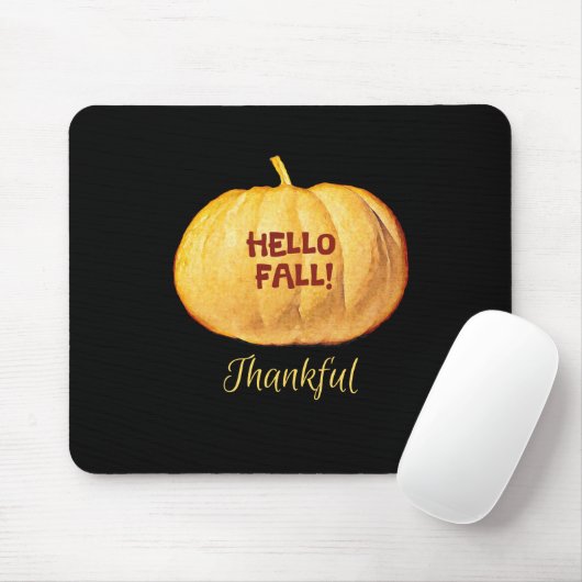 Hallo FALL Dank Autumn Pumpkin Mousepad (Mit Mouse)