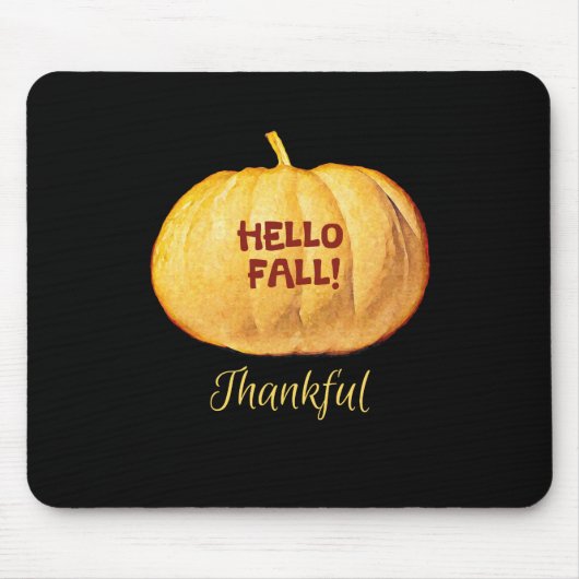 Hallo FALL Dank Autumn Pumpkin Mousepad (Vorne)