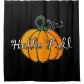 Hallo Fall Fall Pumpkin Hellow Pumpkin Duschvorhang (Vorderseite)