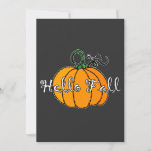 Hallo Fall Fall Pumpkin Hellow Pumpkin Feiertagskarte