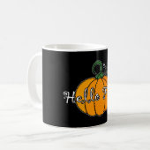 Hallo Fall Fall Pumpkin Hellow Pumpkin Kaffeetasse (Vorderseite Links)