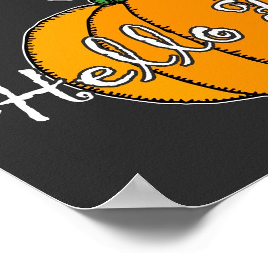 Hallo Fall Fall Pumpkin Hellow Pumpkin Poster (Ecke)