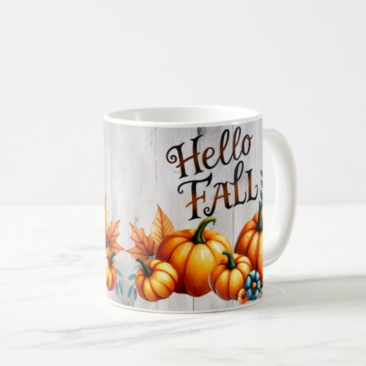 Hallo Fall Farbige Kürbis Kaffeetasse (VorderseiteRechts)