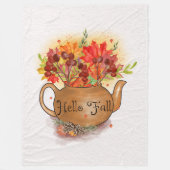 Hallo Fall Fleece Decke (Vorderseite)