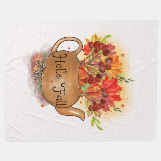 Hallo Fall Fleece Decke (Vorderseite (Horizontal))