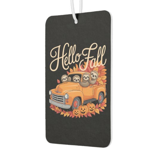 Hallo Fall Funny Sloth Halloween Pumkin Classic T- Autolufterfrischer (Links)