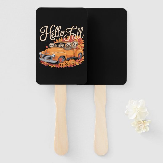 Hallo Fall Funny Sloth Halloween Pumkin Classic T- Fächer (Vorne und Hinten)