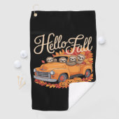 Hallo Fall Funny Sloth Halloween Pumkin Classic T- Golfhandtuch (Insitu)