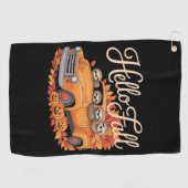 Hallo Fall Funny Sloth Halloween Pumkin Classic T- Golfhandtuch (Horizontal)