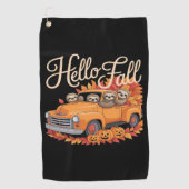 Hallo Fall Funny Sloth Halloween Pumkin Classic T- Golfhandtuch (Vorderseite)