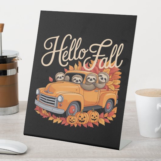 Hallo Fall Funny Sloth Halloween Pumkin Classic T- Sockelschild (In Situ)