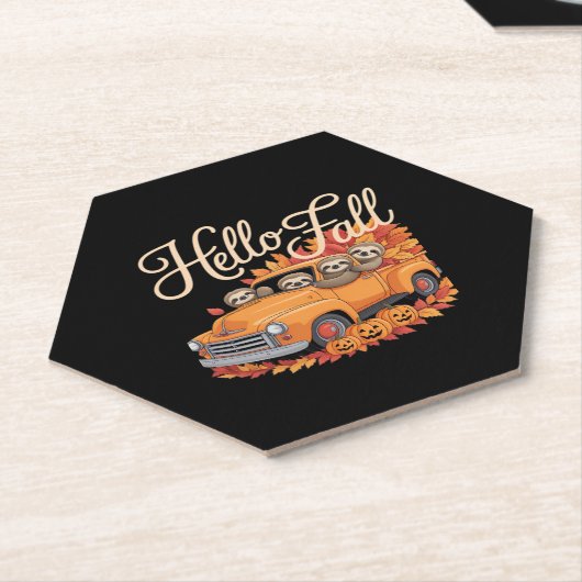 Hallo Fall Funny Sloth Halloween Pumkin Classic T- Untersetzer (angewinkelt)