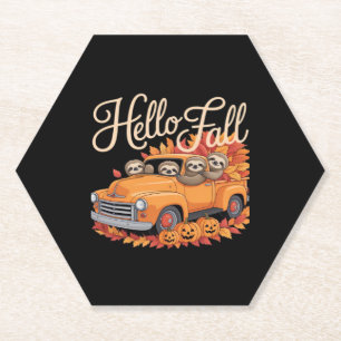 Hallo Fall Funny Sloth Halloween Pumkin Classic T- Untersetzer