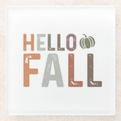 Hallo Fall Glasuntersetzer (Vorderseite)