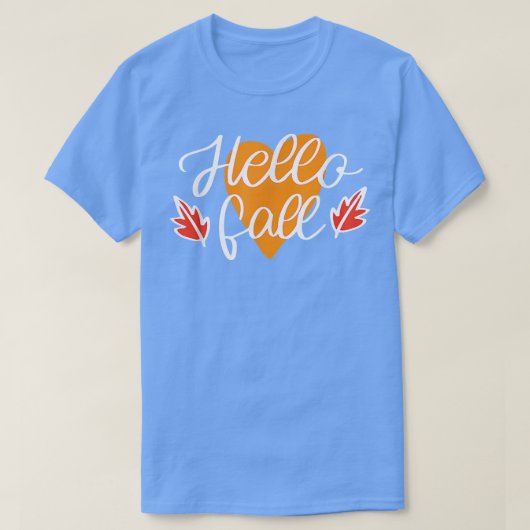 Hallo Fall Herbst Fallende Herbstresultate Niedlic T-Shirt (Design vorne)