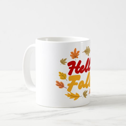 Hallo Fall Kaffeetasse (Vorderseite Links)