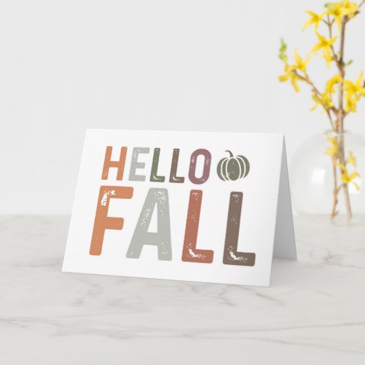 Hallo Fall Karte (Gelbe Blume)