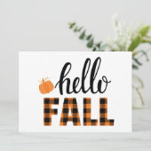 Hallo Fall Karte (Stehend Vorderseite)