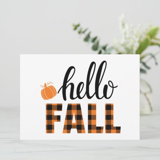 Hallo Fall Karte (Stehend Vorderseite)