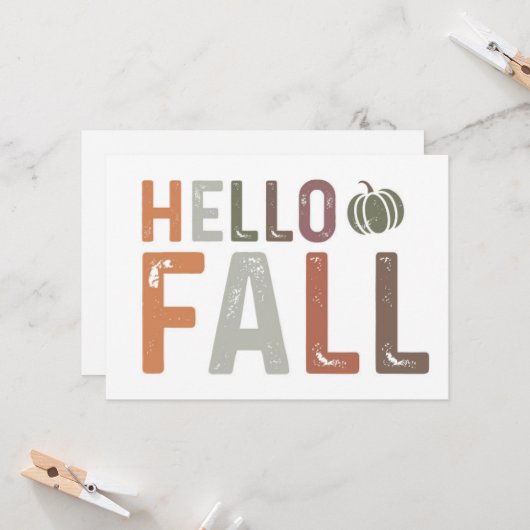 Hallo Fall Karte (Vorderseite/Rückseite Beispiel)