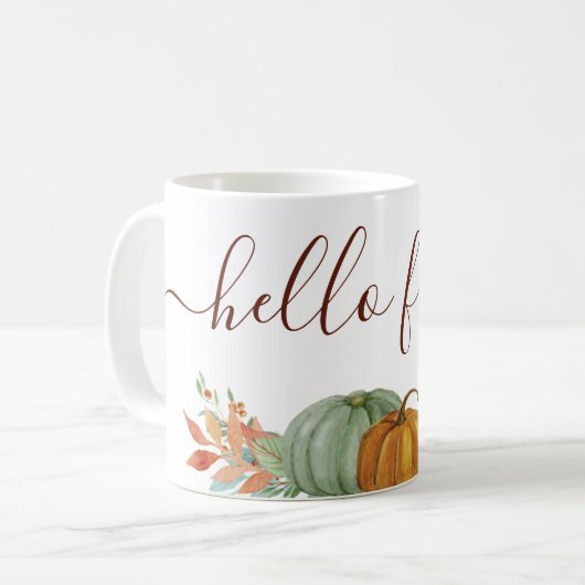 Hallo Fall Kürbisse Kaffee Tasse (Vorderseite Links)