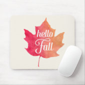 Hallo Fall Leaf Autumn Zitat Farbe Mousepad (Mit Mouse)