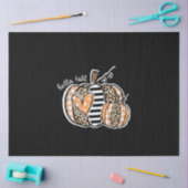 Hallo Fall Leopard Pattern Pumpkin Seidenpapier (Basteln)