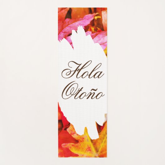 Hallo Fall Moderner Herbst lässt einfache Monogram Yogamatte (Vorderseite)