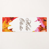 Hallo Fall Moderner Herbst lässt einfache Monogram Yogamatte (Vorderseite (Horizontal))