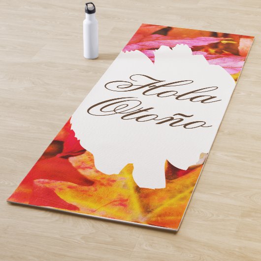 Hallo Fall Moderner Herbst lässt einfache Monogram Yogamatte (Beispiel)