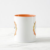 Hallo Fall Oange Wasserfarbe Niedlich Pumping Desi Tasse (Zentrum)