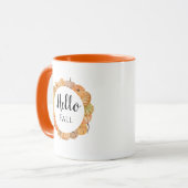 Hallo Fall Oange Wasserfarbe Niedlich Pumping Desi Tasse (Vorderseite Links)