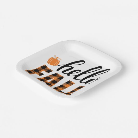 Hallo Fall Pappteller (Gewinkelt)