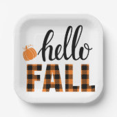 Hallo Fall Pappteller (Vorderseite)