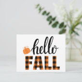Hallo Fall Postkarte (Stehend Vorderseite)