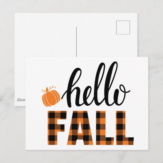 Hallo Fall Postkarte (Vorne/Hinten)