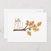 Hallo Fall Postkarte (Vorne/Hinten)