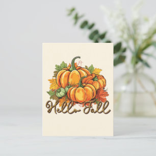 Hallo Fall Postkarte