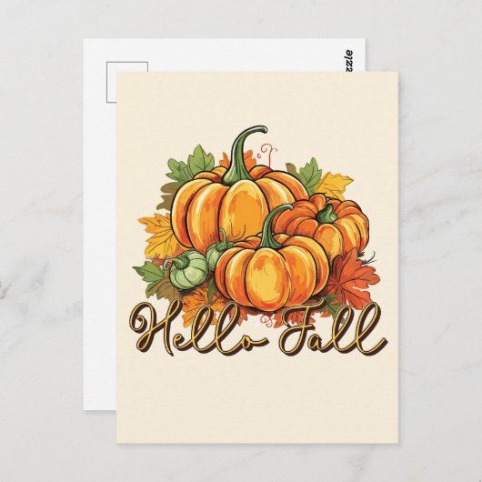 Hallo Fall Postkarte (Vorne/Hinten)
