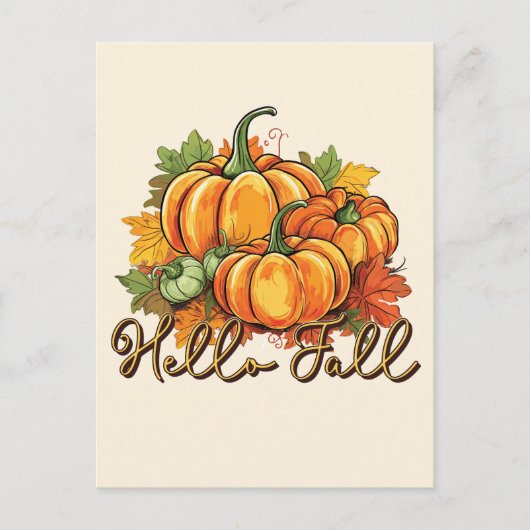 Hallo Fall Postkarte (Vorderseite)