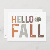 Hallo Fall Postkarte (Vorne/Hinten)