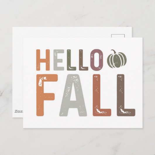 Hallo Fall Postkarte (Vorne/Hinten)