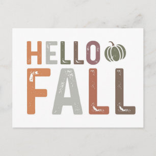 Hallo Fall Postkarte