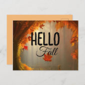 Hallo Fall Postkarte (Vorne/Hinten)
