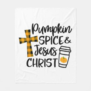 Hallo Fall Pumpkin Gewürz & Jesus Christus Fall Ch Fleecedecke