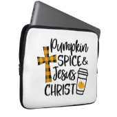 Hallo Fall Pumpkin Gewürz & Jesus Christus Fall Ch Laptopschutzhülle (Vorne Rechts)