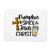 Hallo Fall Pumpkin Gewürz & Jesus Christus Fall Ch Magnet (Horizontal)