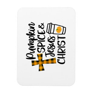 Hallo Fall Pumpkin Gewürz & Jesus Christus Fall Ch Magnet