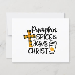 Hallo Fall Pumpkin Gewürz & Jesus Christus Fall Ch RSVP Karte